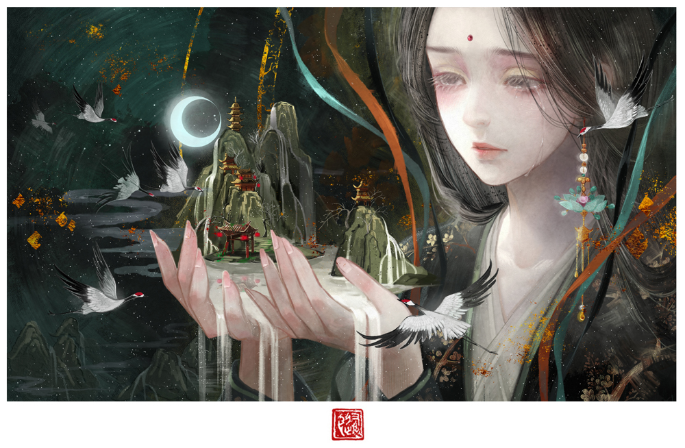 cg 插画/厚涂/古风