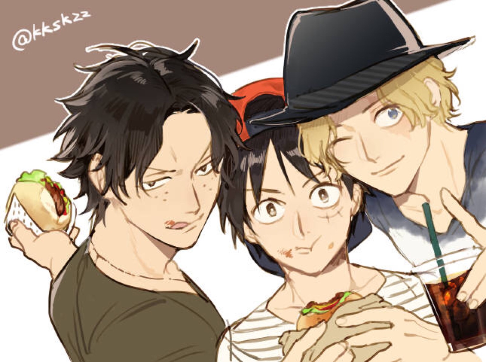 三兄弟 asl 艾斯 萨博 路飞