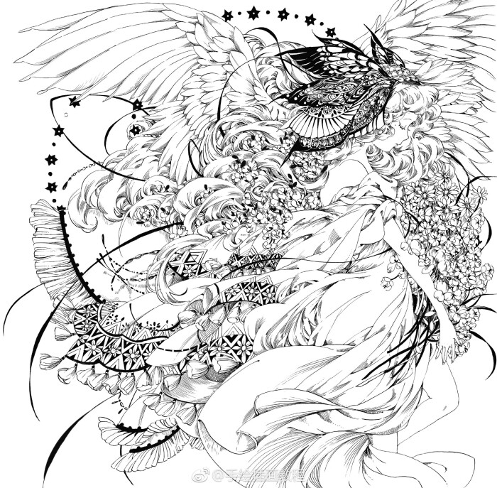 (本文摘自:《线语集:唯美线稿插画实例教程》,具体画法见书.