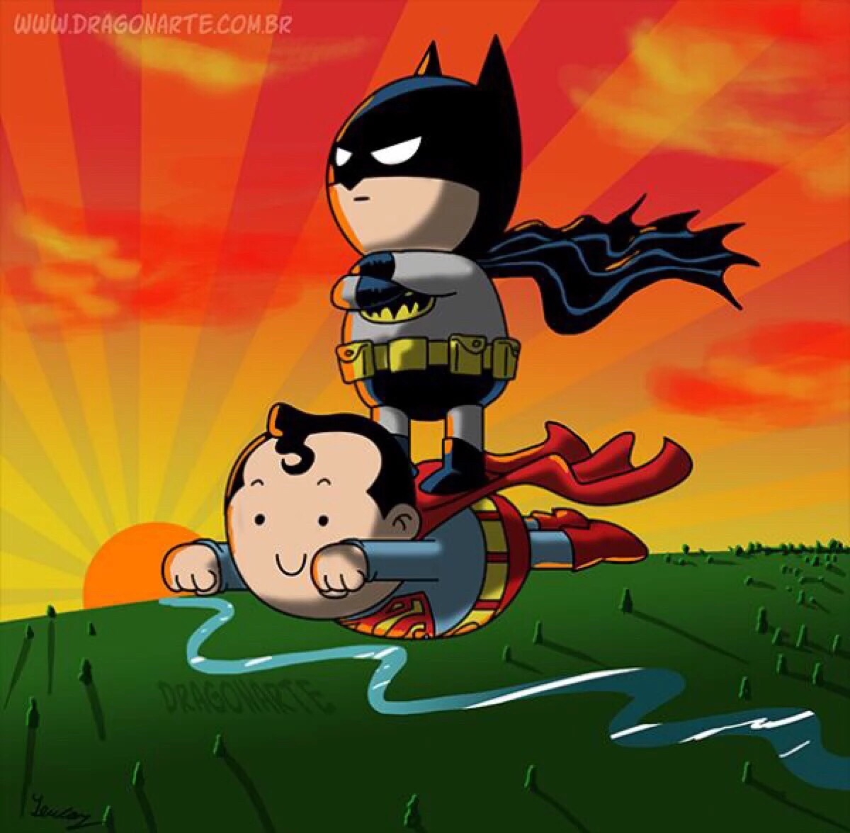 蝙蝠侠超人情头图片