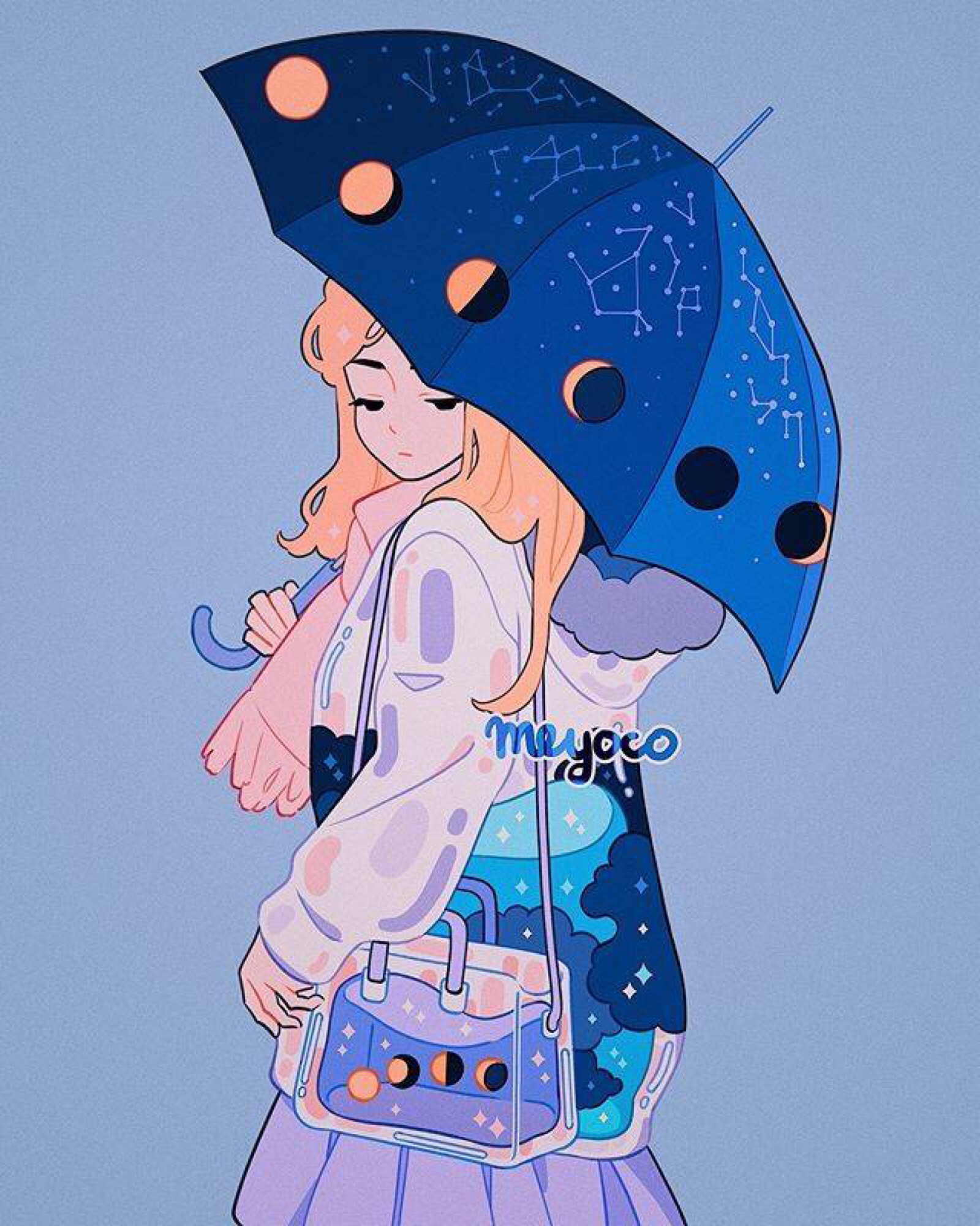 转自ins:meyoco 少女风插画