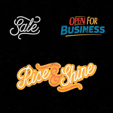 高水平字体设计作品赏,颜色搭配挺好,作者:andrew footit