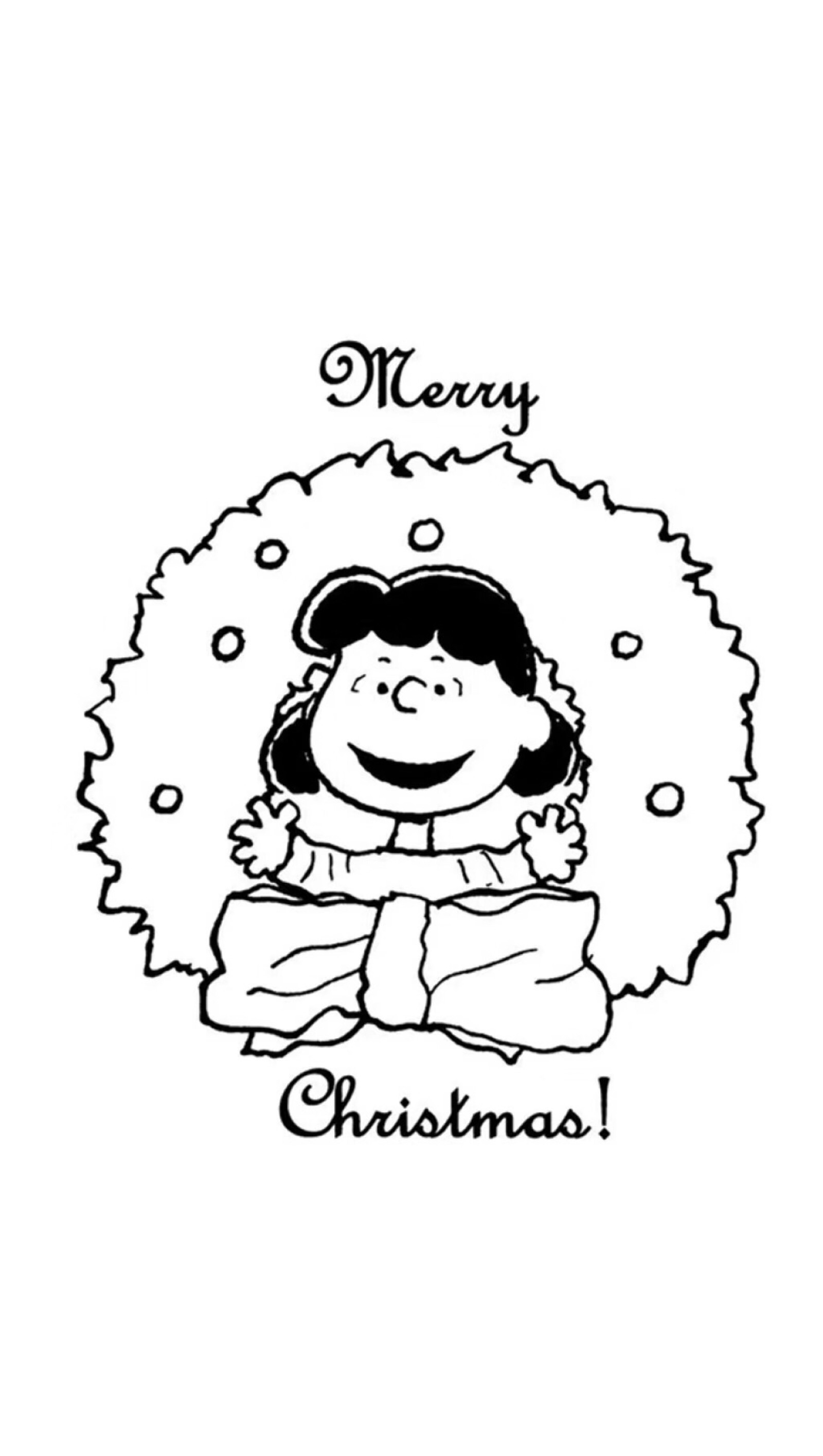 圣诞节 壁纸 史努比 黑白 圣诞快乐