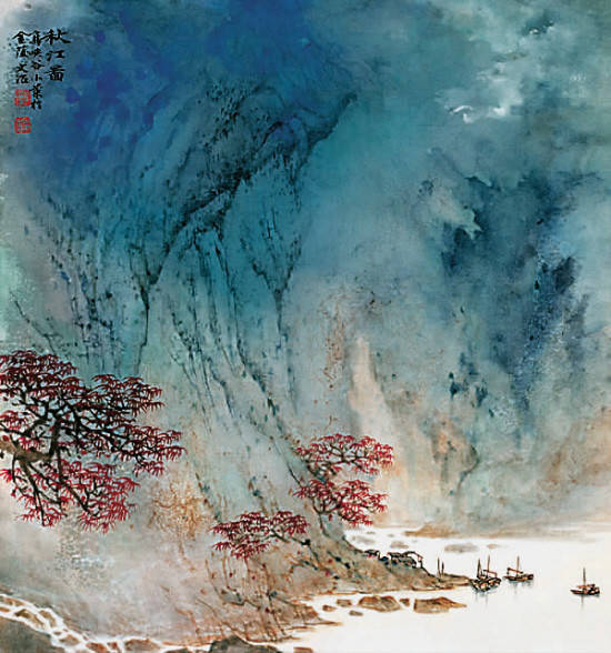 宋文治 《秋江图》