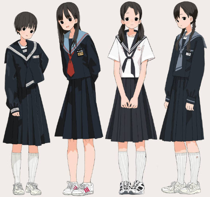 搭配#服装#设计#绘画#日系#校服#校园#水手服