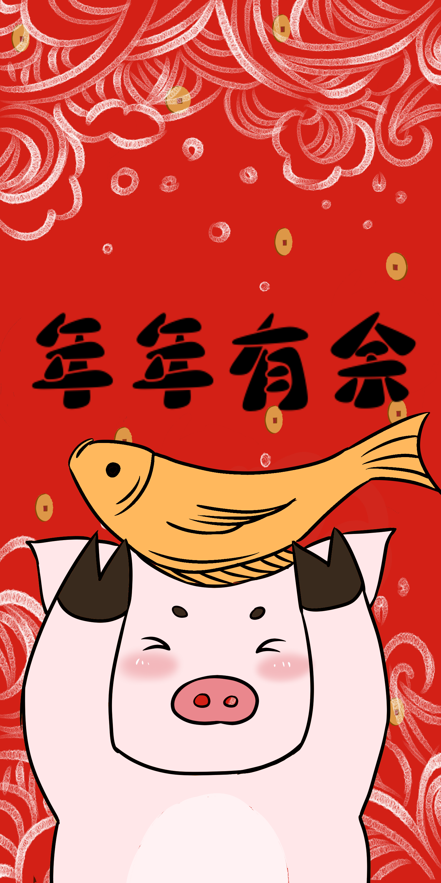 猪年壁纸 情侣 2019年手机壁纸 高清情侣 本命年 可爱 猪