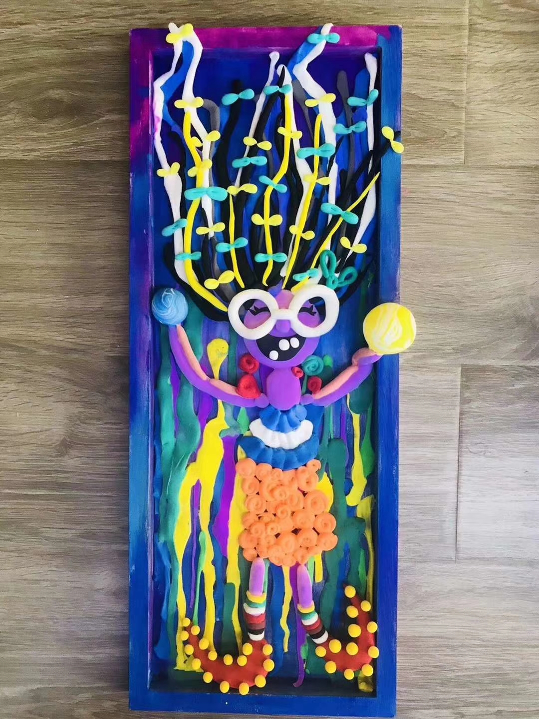 儿童画章鱼成绩牡丹v章鱼多肉鸽子黏土花卉画鳄鱼猫头鹰手工查盘子能查粘土和指定图片