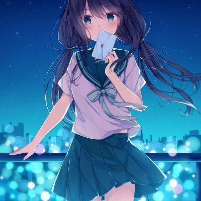 闺蜜头像 闺头 动漫少女黑白头像 简约风 甜甜圈和少女 可爱女生头像