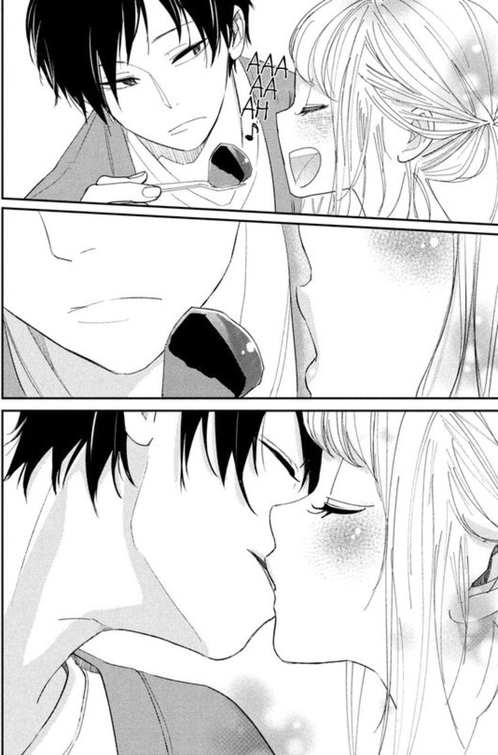 漫画,黑白,吻,kiss