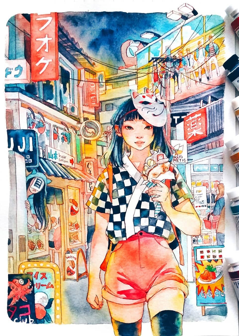 水彩 人物绘画 风景绘画 插画