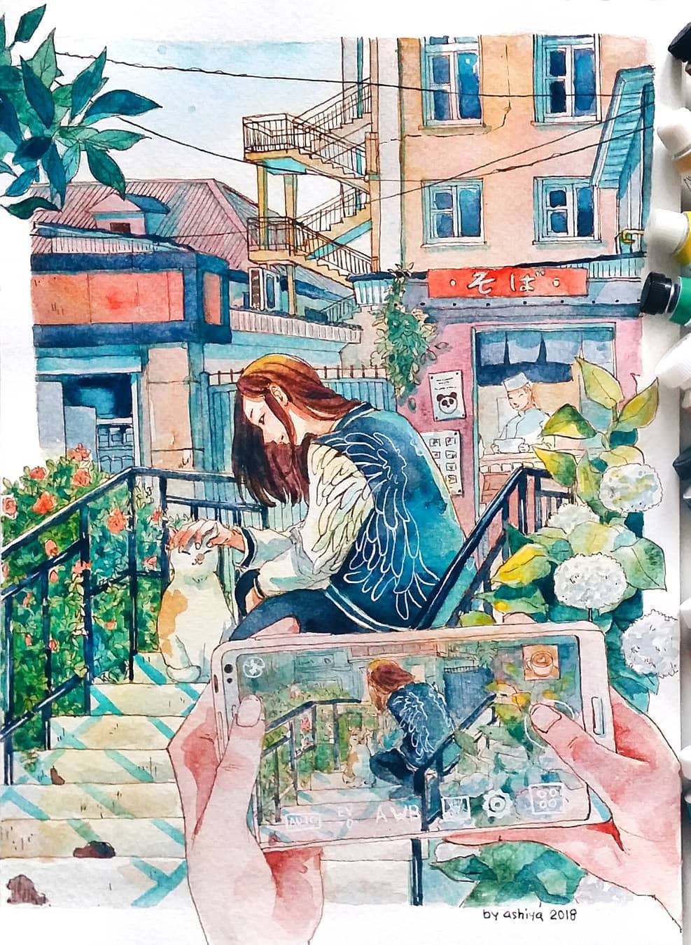 水彩 人物绘画 风景绘画 插画