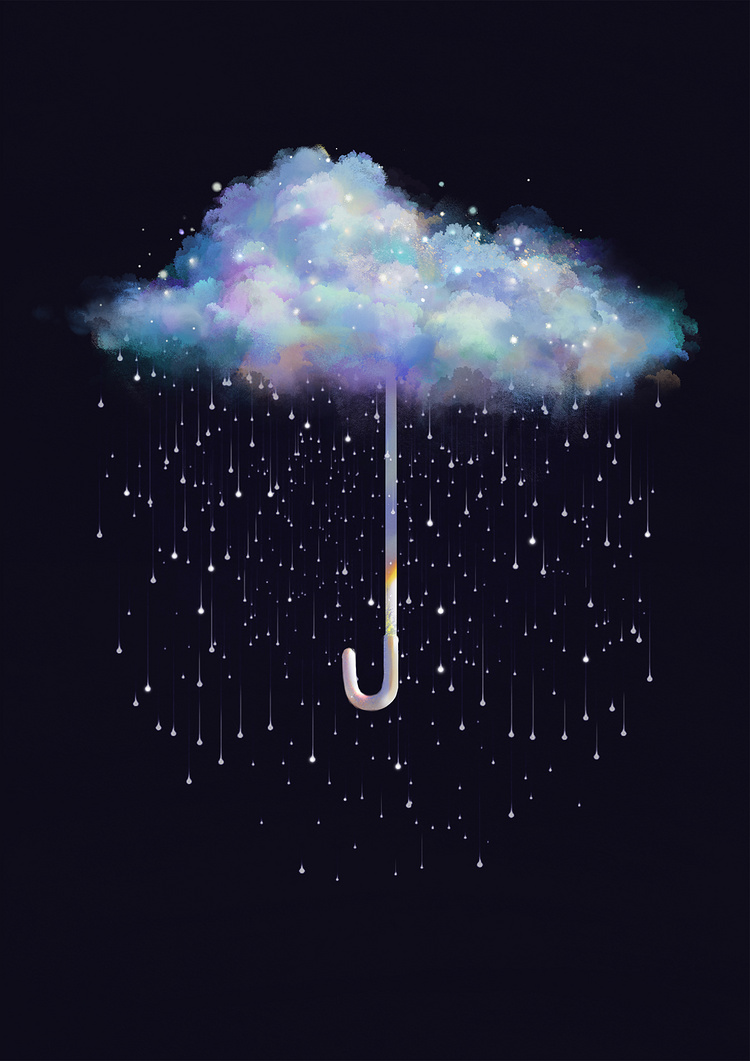 治愈系#梦幻唯美插画# 插画师:竹笋浪子