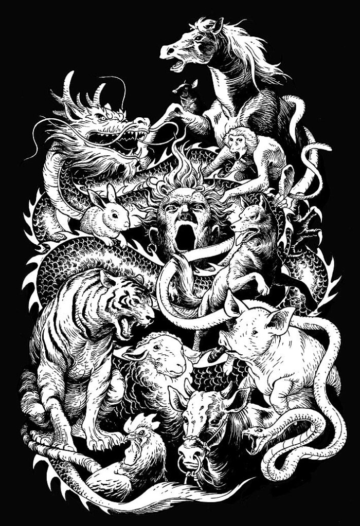 十二生肖|插画|商业插画|杨咩   原创作品