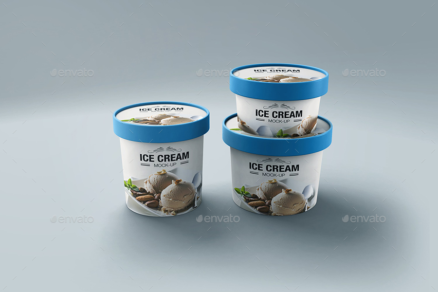 产品包装 智能贴图mockup样机psd模板下载冰淇淋杯模拟v4 7 psd高品质