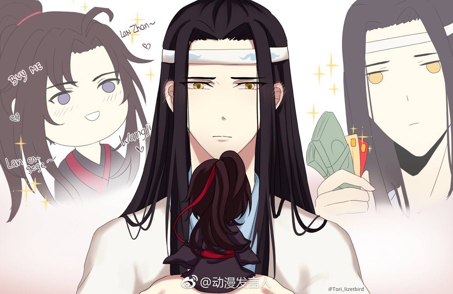 画师id tori_lizetbird 魏无羡魏婴蓝忘机蓝湛含光君