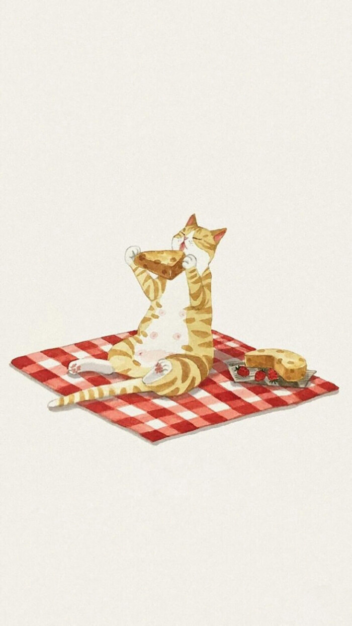 猫咪 手绘 壁纸