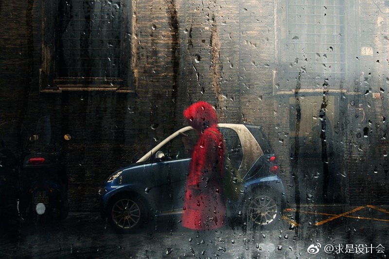 意大利摄影师alessio trerotoli拍摄雨中的城市 raindrop blues.