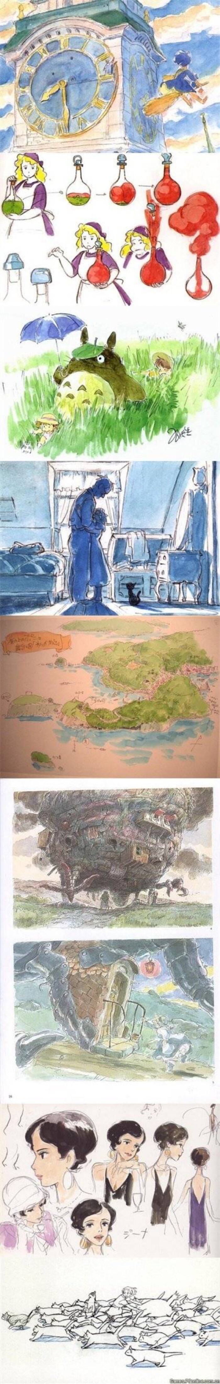 宫崎骏手稿