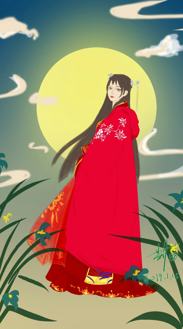 古风古风红衣古风女子