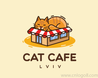 猫咪咖啡馆   logo设计网-标志网-中国log