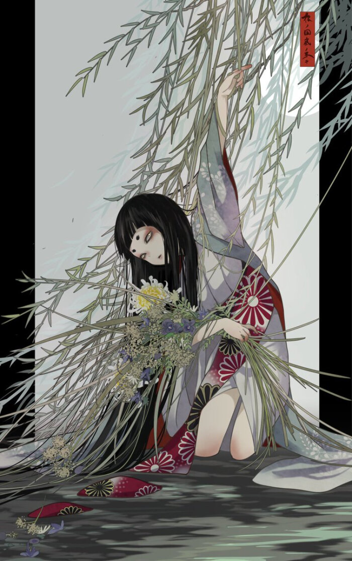 和风 日本妖怪 动漫 头像 插画 手帐素材 推特:nanaharasie