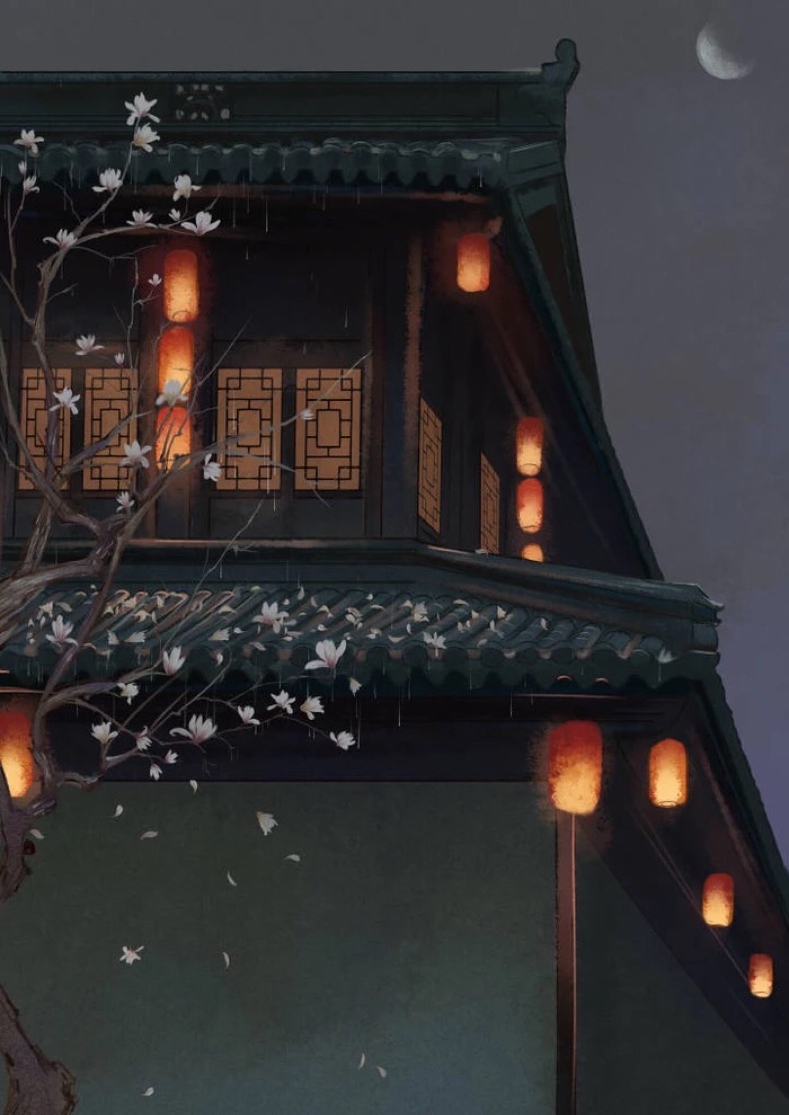 古风头像插画背景