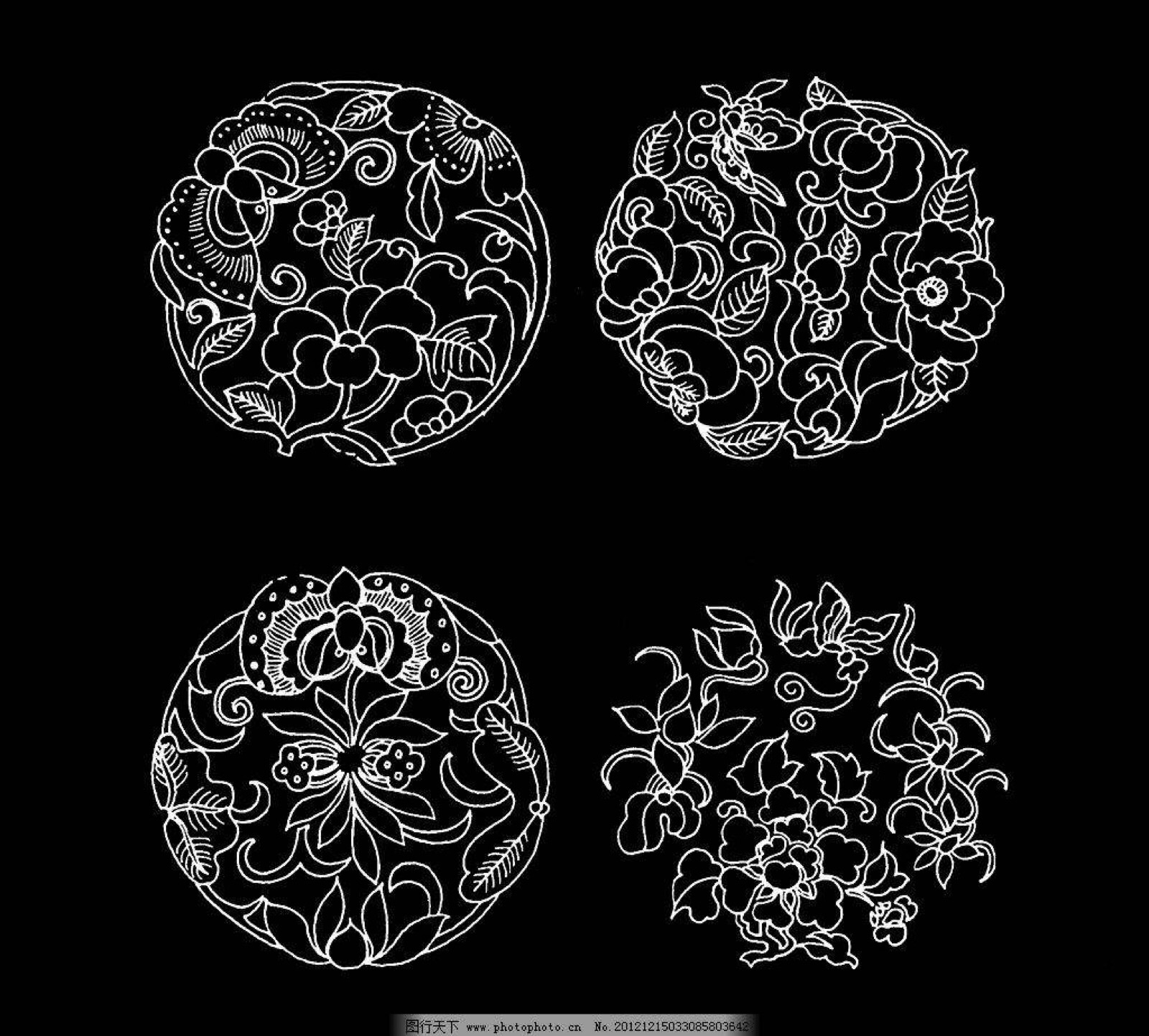 宝相花 团花 图源见水印