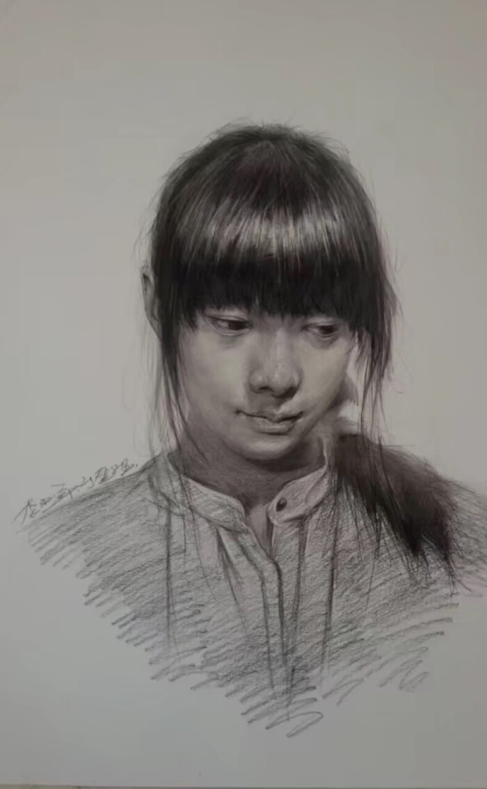 阿峰老师素描头像