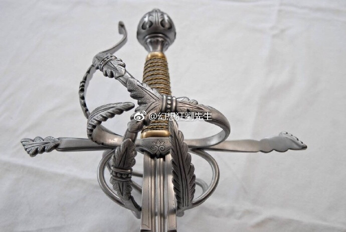 一支造型非常有创意的迅捷剑,这种护手造型叫blade catch,16—17世纪