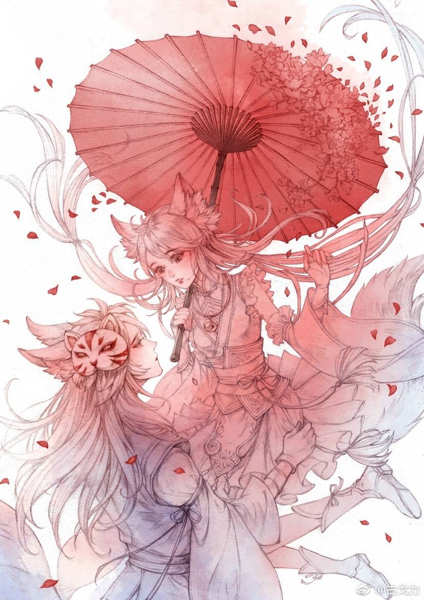 古风 古韵 中国风 手帐素材 插画 手绘 彩绘 头像