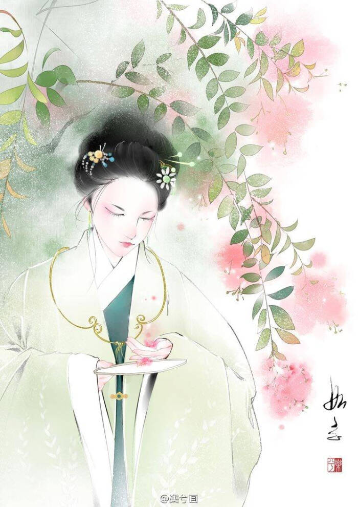 古风 古韵 中国风 手帐素材 插画 手绘 彩绘 头像 壁纸