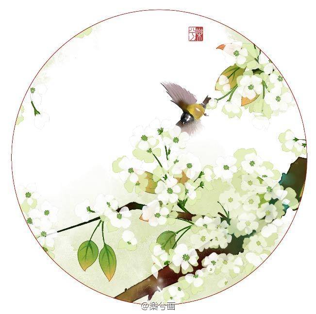 背景 古风 古韵 中国风 手帐素材 插画 手绘 彩绘 头像 壁纸