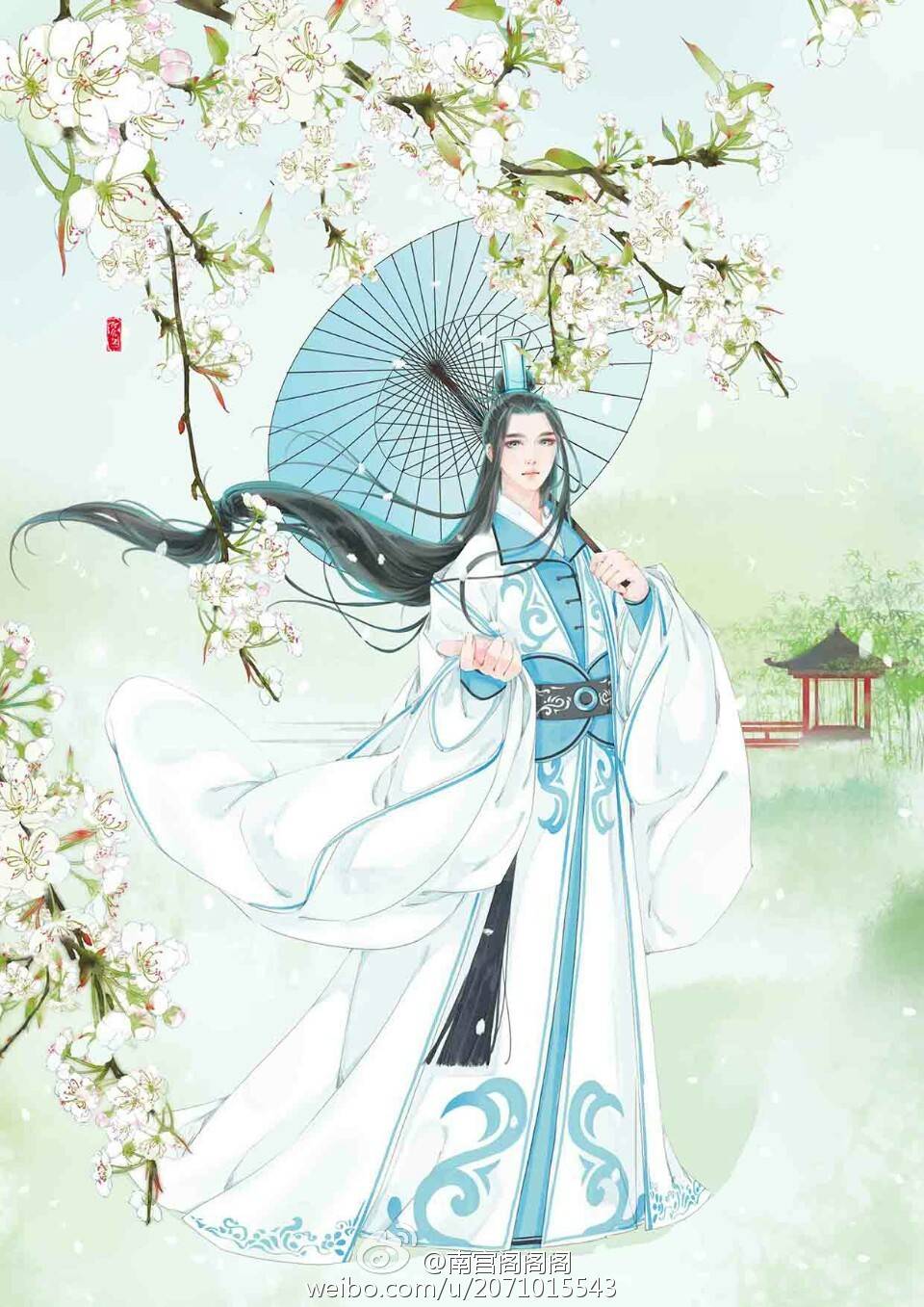 古风 古韵 中国风 手帐素材 插画 手绘 彩绘 头像 壁纸