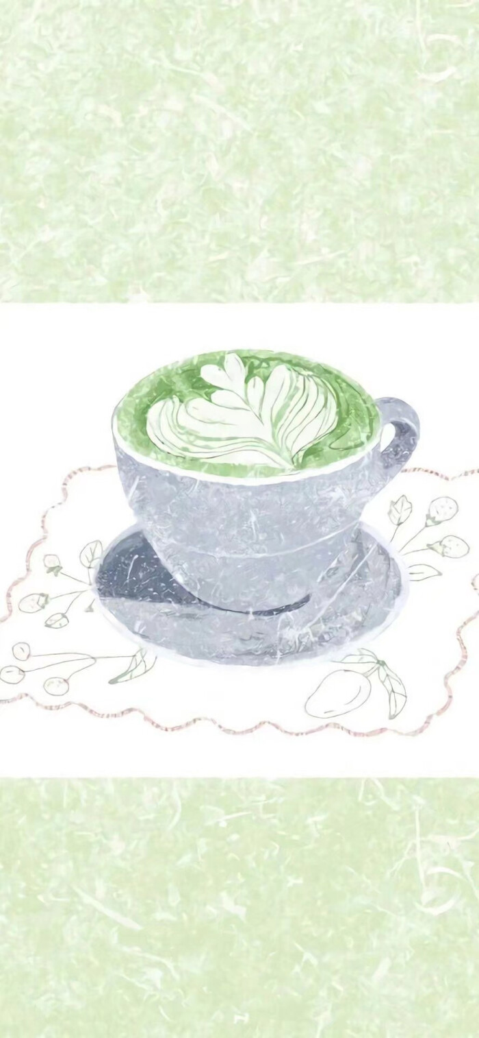 抹茶绿壁纸卡通图片