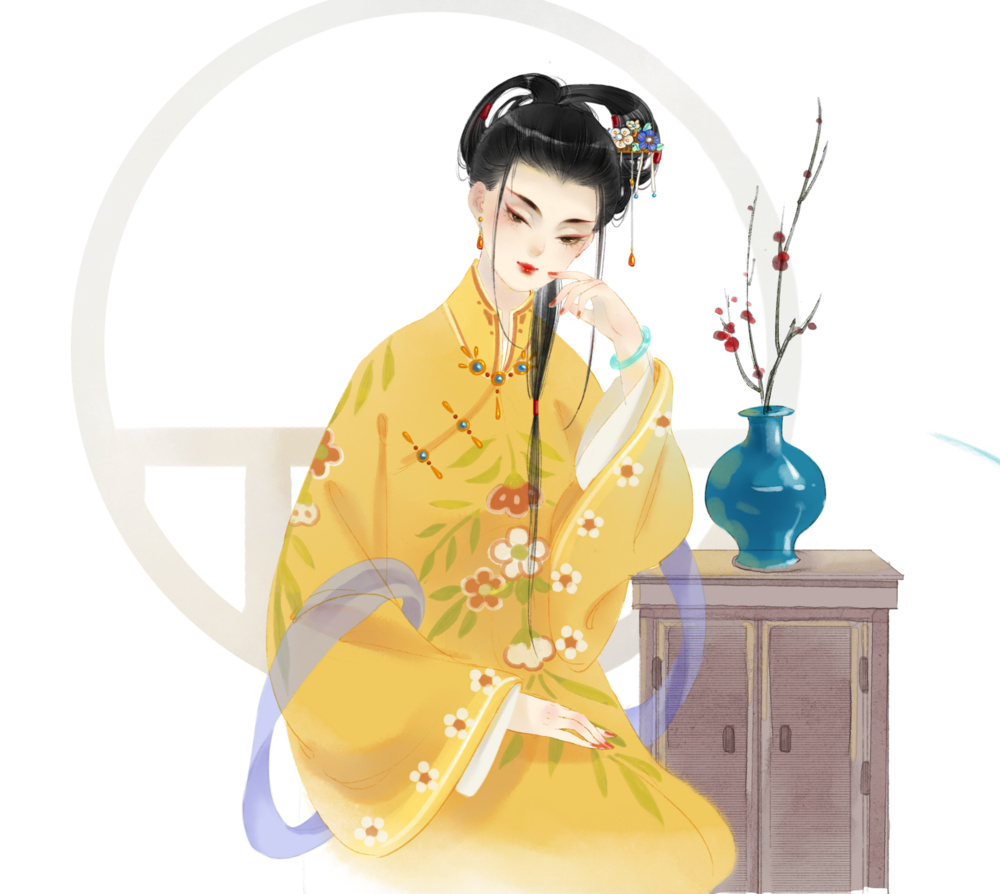 古风 古韵 中国风 手帐素材 插画 手绘 彩绘 头像 壁纸