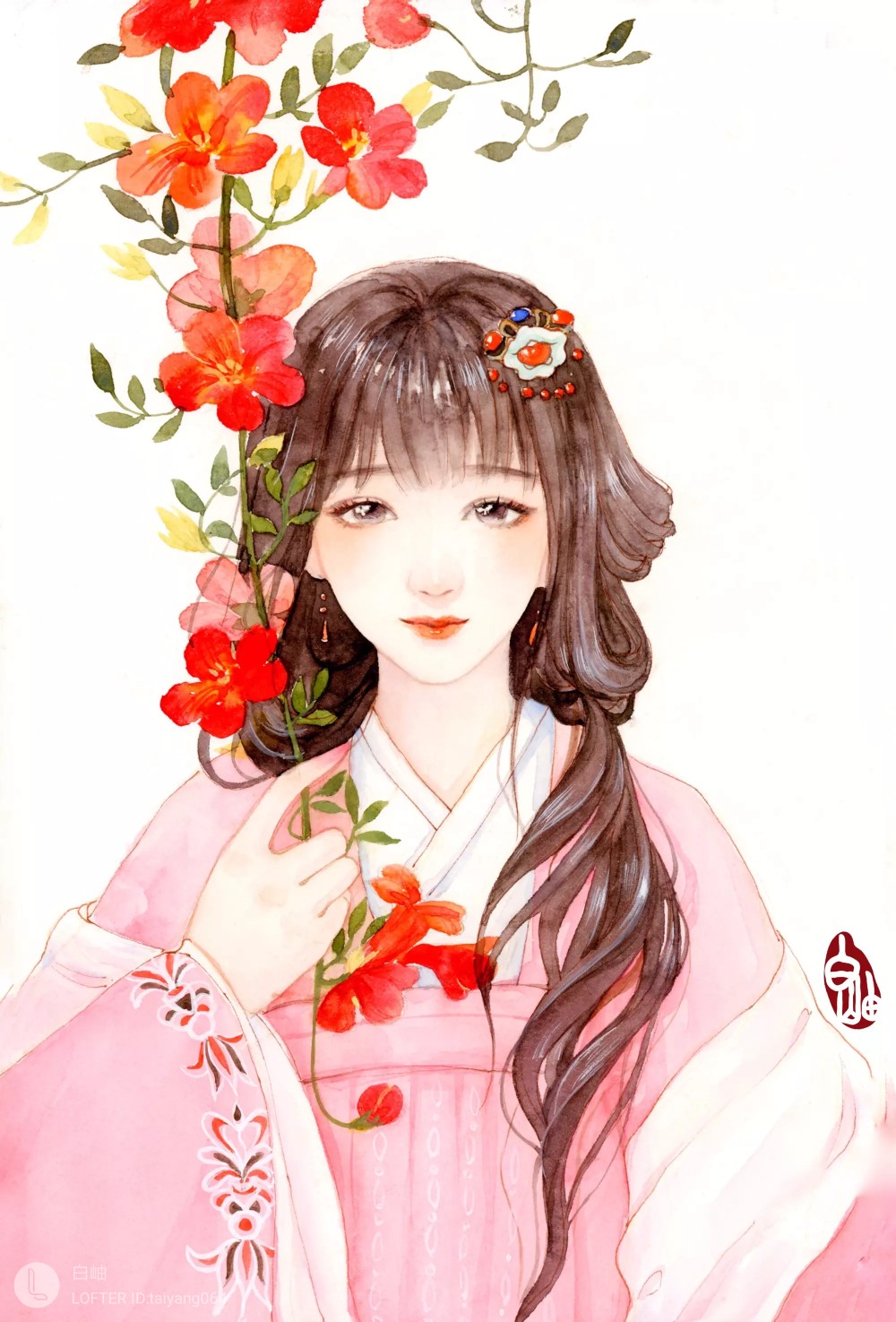 古风 古韵 中国风 手帐素材 插画 手绘 彩绘 头像 壁纸