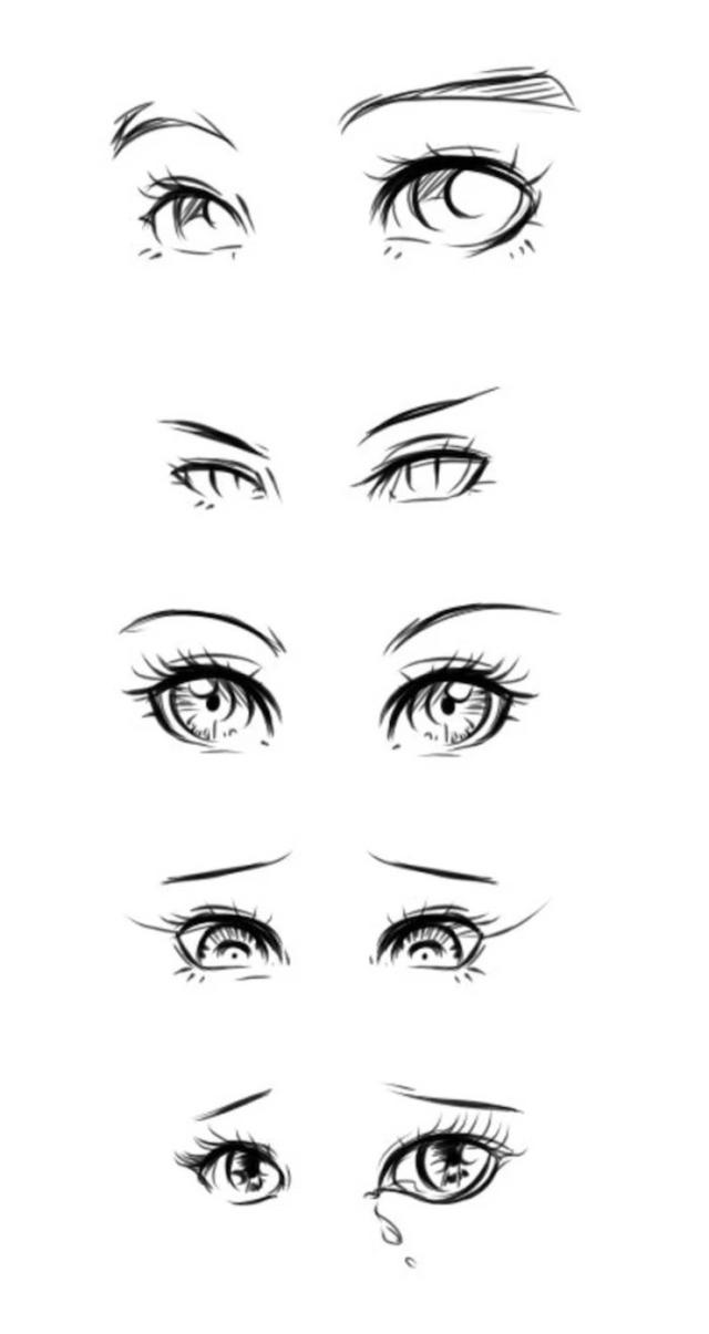 动漫眼部绘画素材,各种眼睛的画法