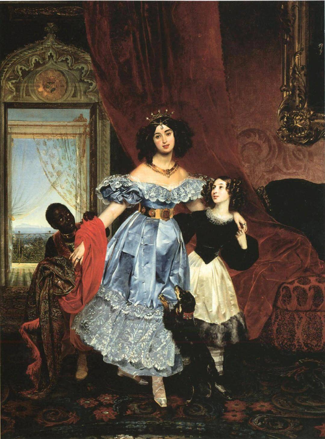 一些1830年代浪漫主义时期的肖像,这时的衣着是如此蓬