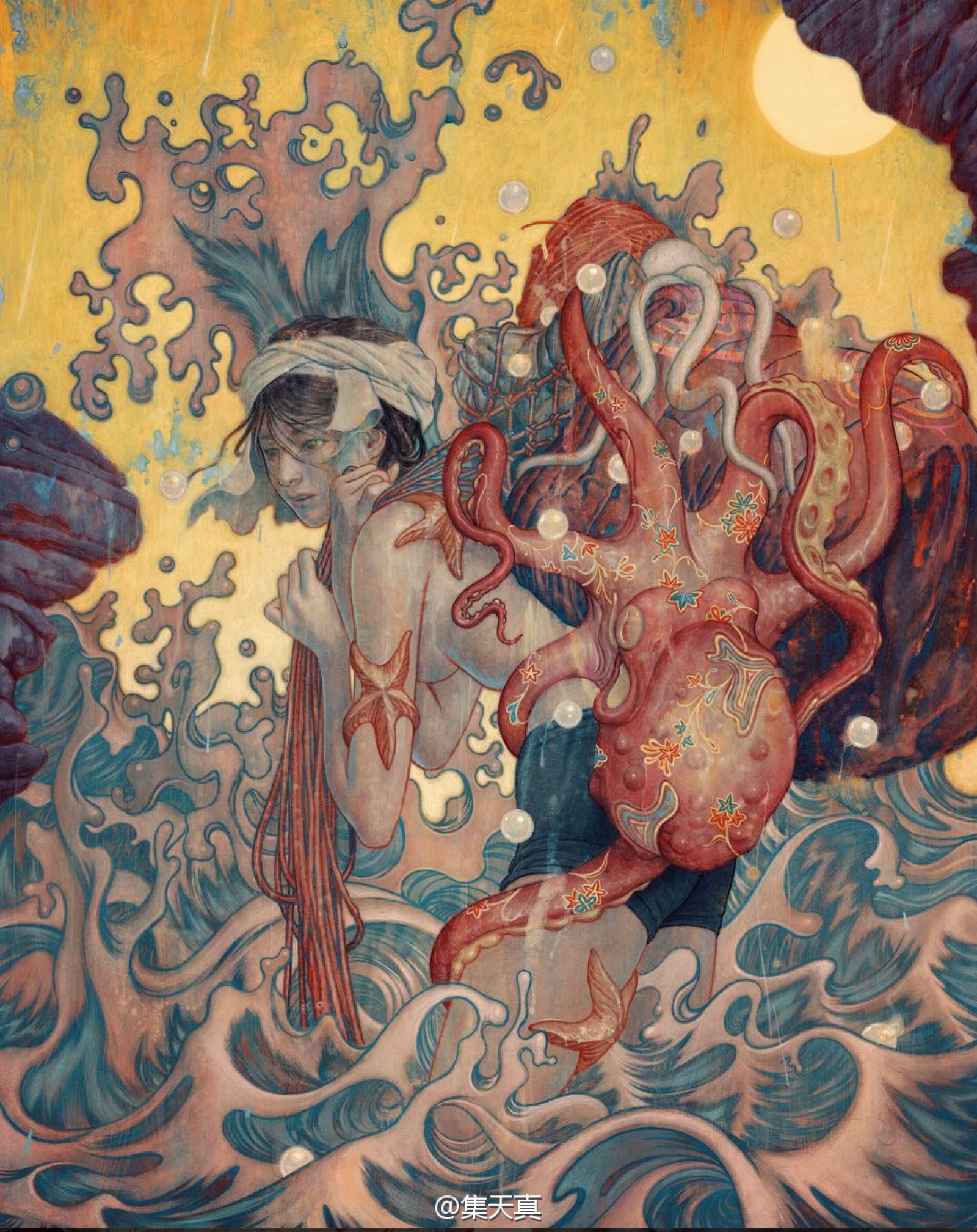 夸张冲击力强的插画