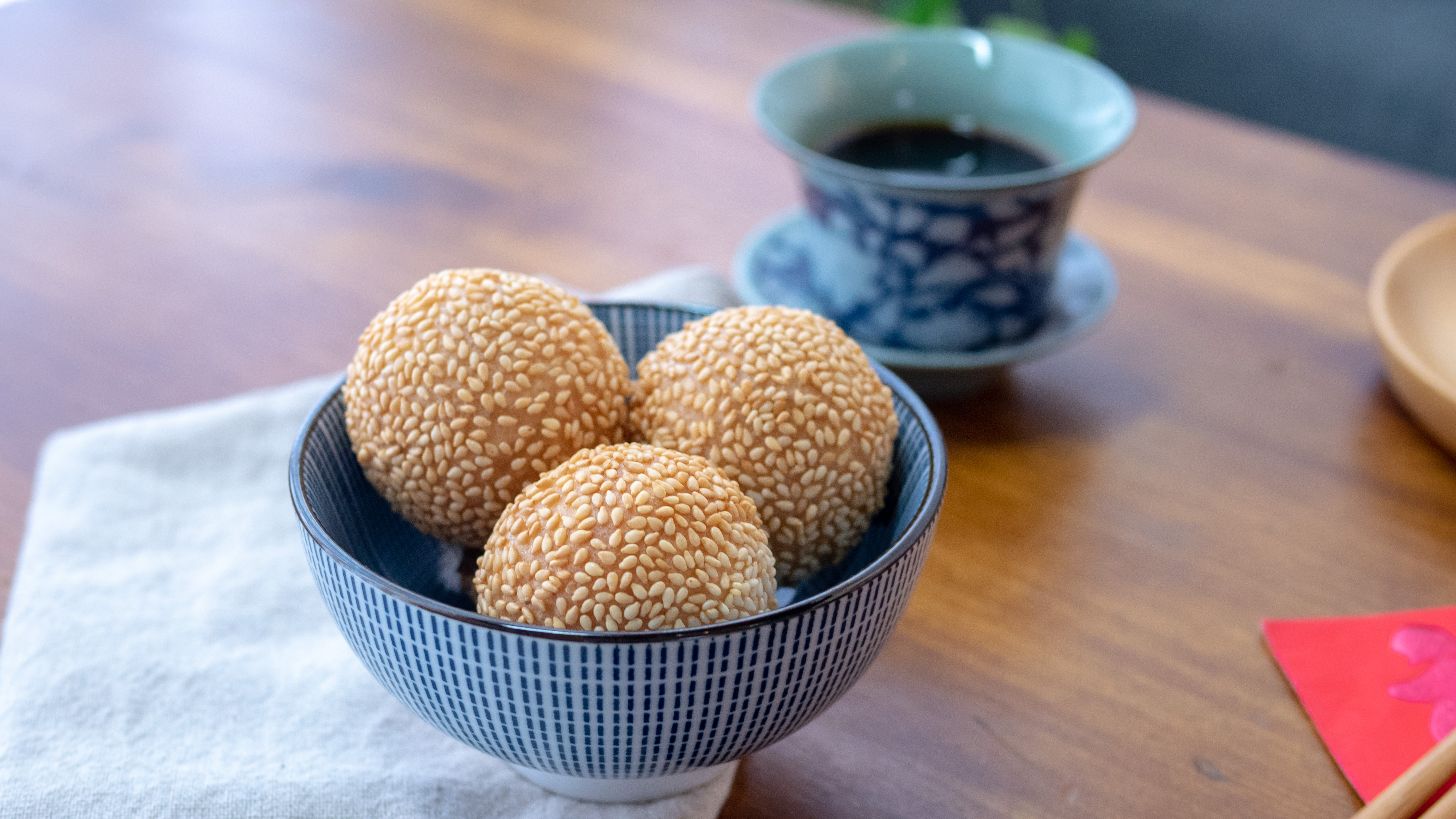 过年必吃的红豆小煎堆,软软糯糯的真好!