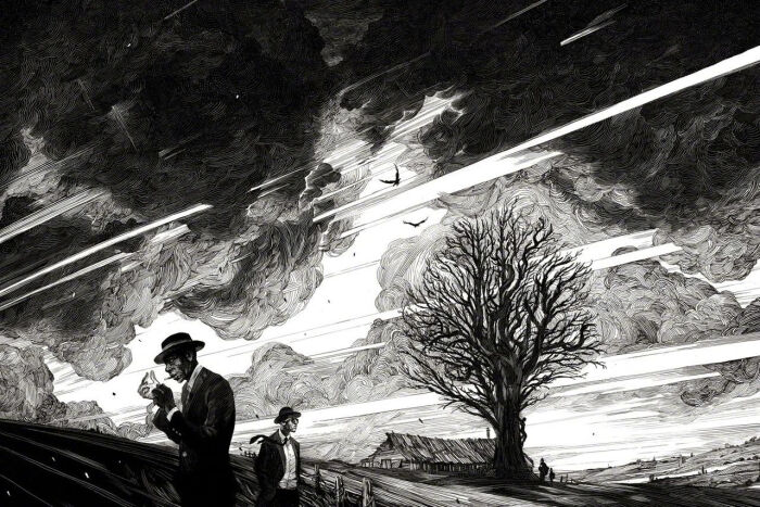 法国插画艺术家nicolas delort 黑白调精致绘画作品