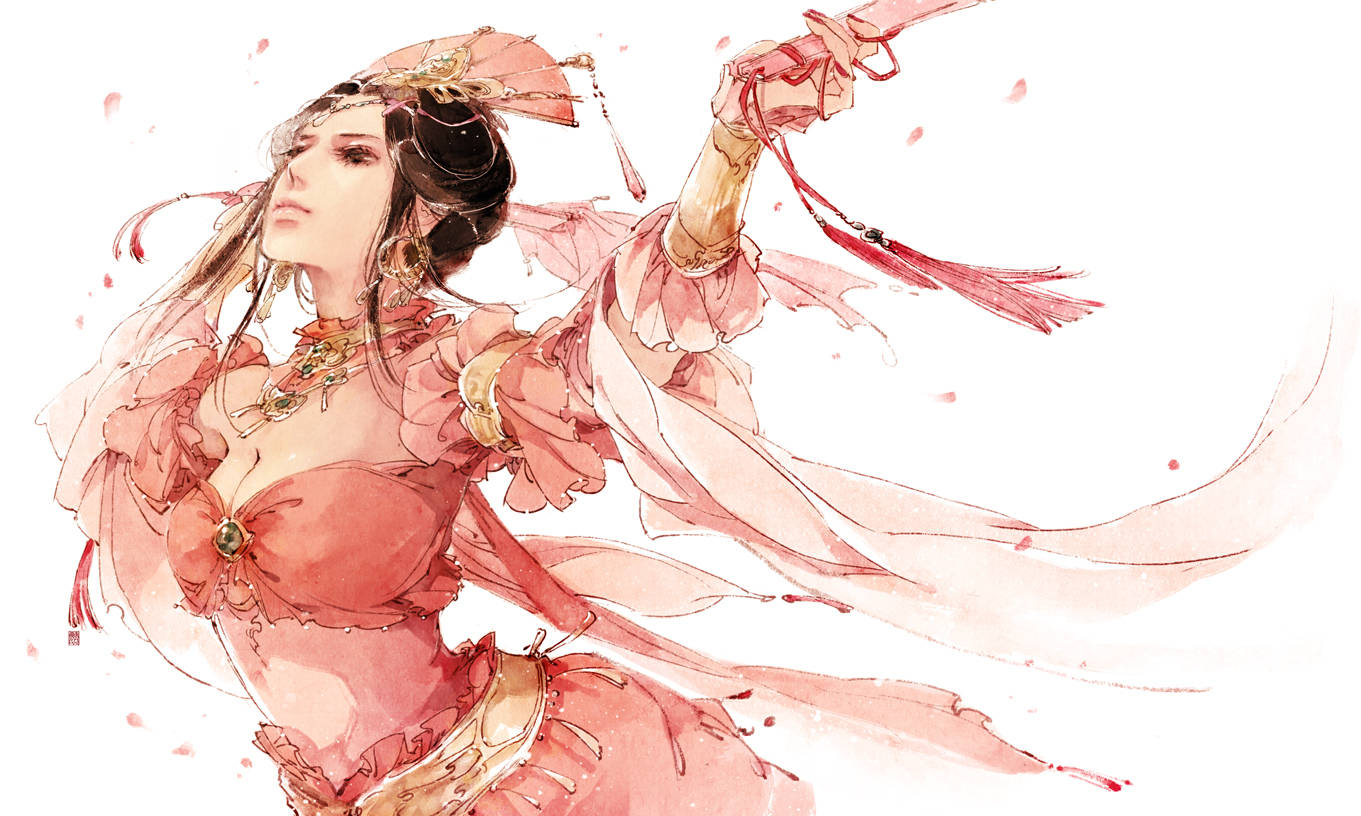 古风 古韵 中国风 手帐素材 插画 手绘 彩绘 头像 壁纸
