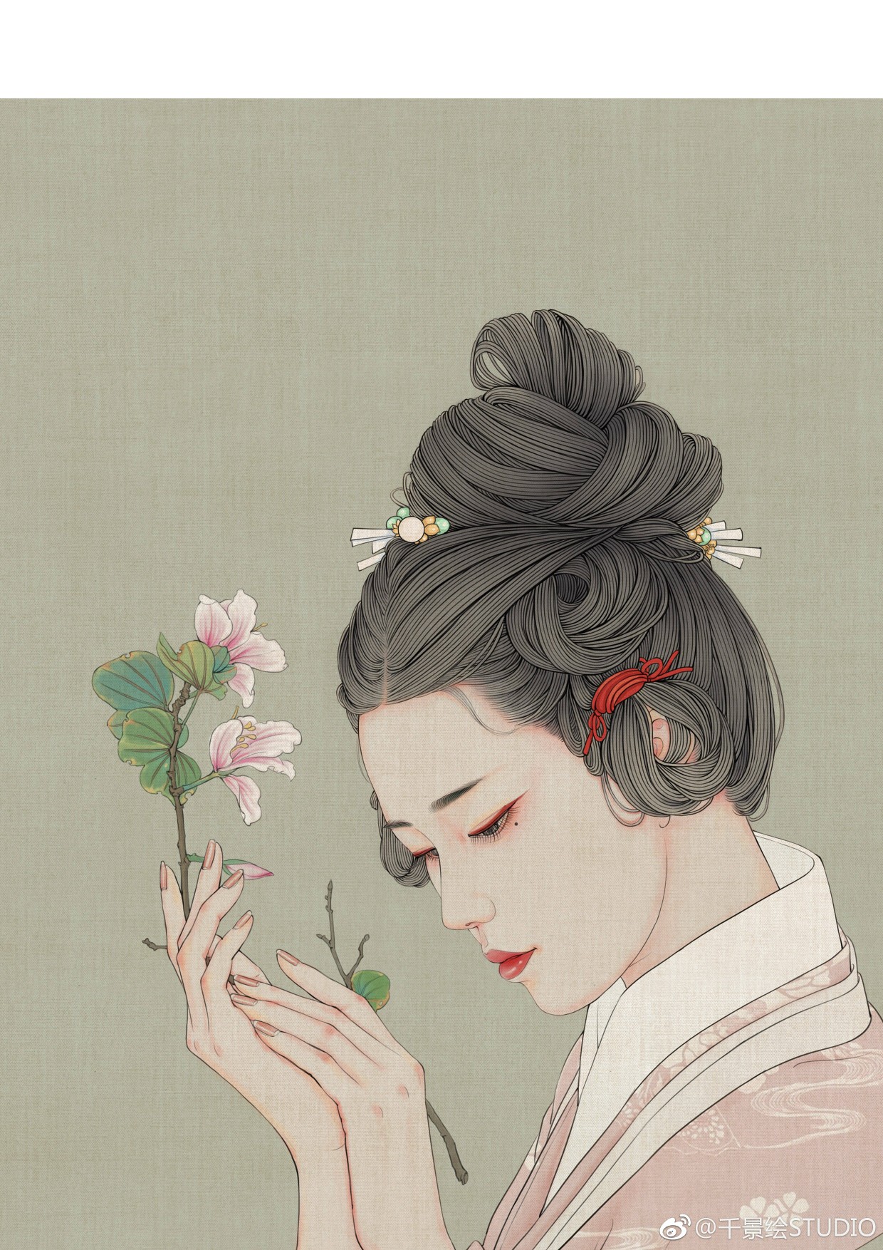 古风 古韵 中国风 手帐素材 插画 手绘 彩绘 头像 壁纸