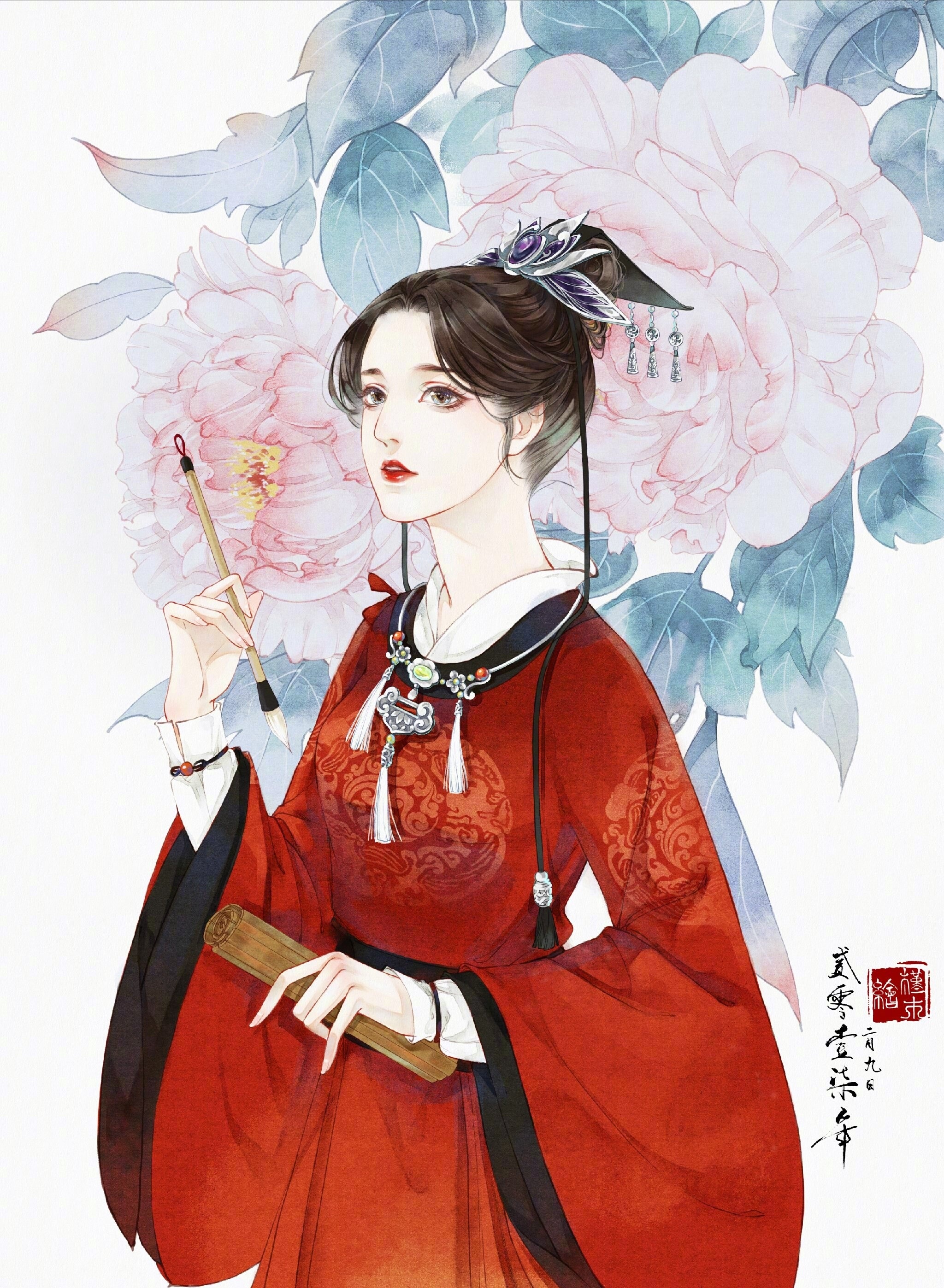 夜阑卧听风吹雨,铁马是你,冰河也是你.by:槿木