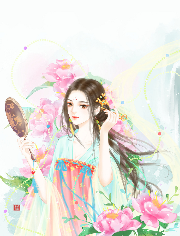 古风 古韵 中国风 手帐素材 插画 手绘 彩绘 头像 壁纸