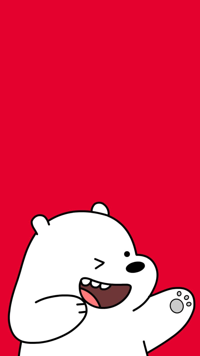 红色新潮卡通可爱萌系搞怪清新平铺