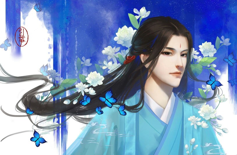 手绘古风男子