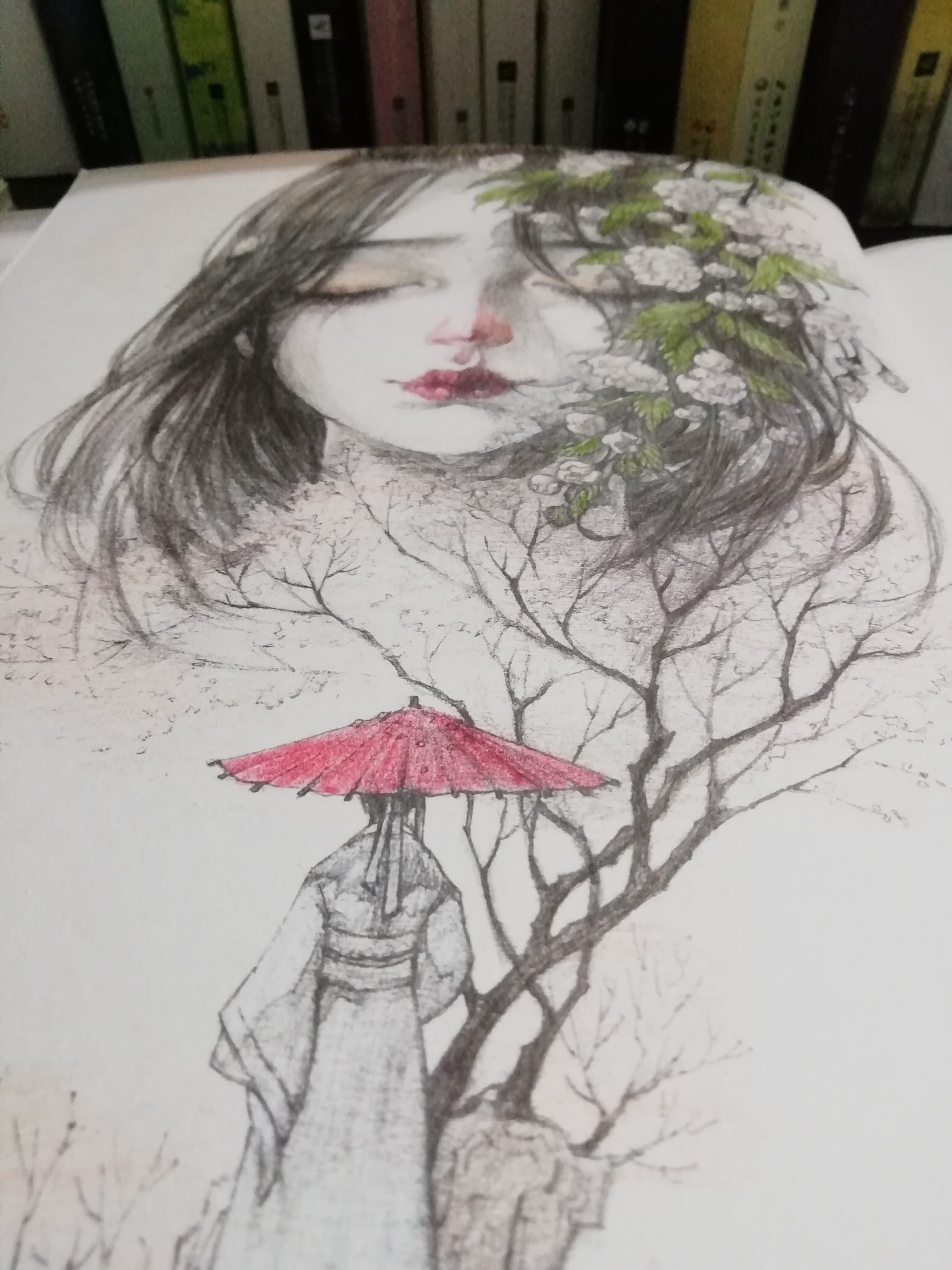 寻间影花线描集图片