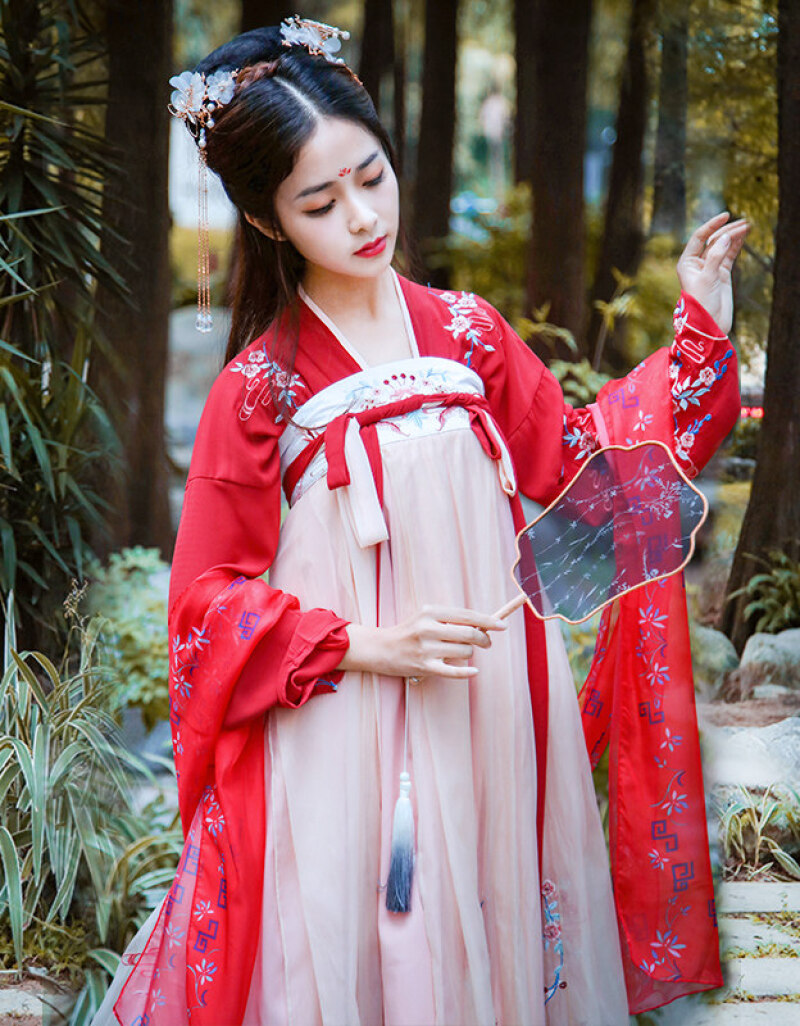 【官方旗舰店】汉服女新款齐胸襦裙刺绣秋