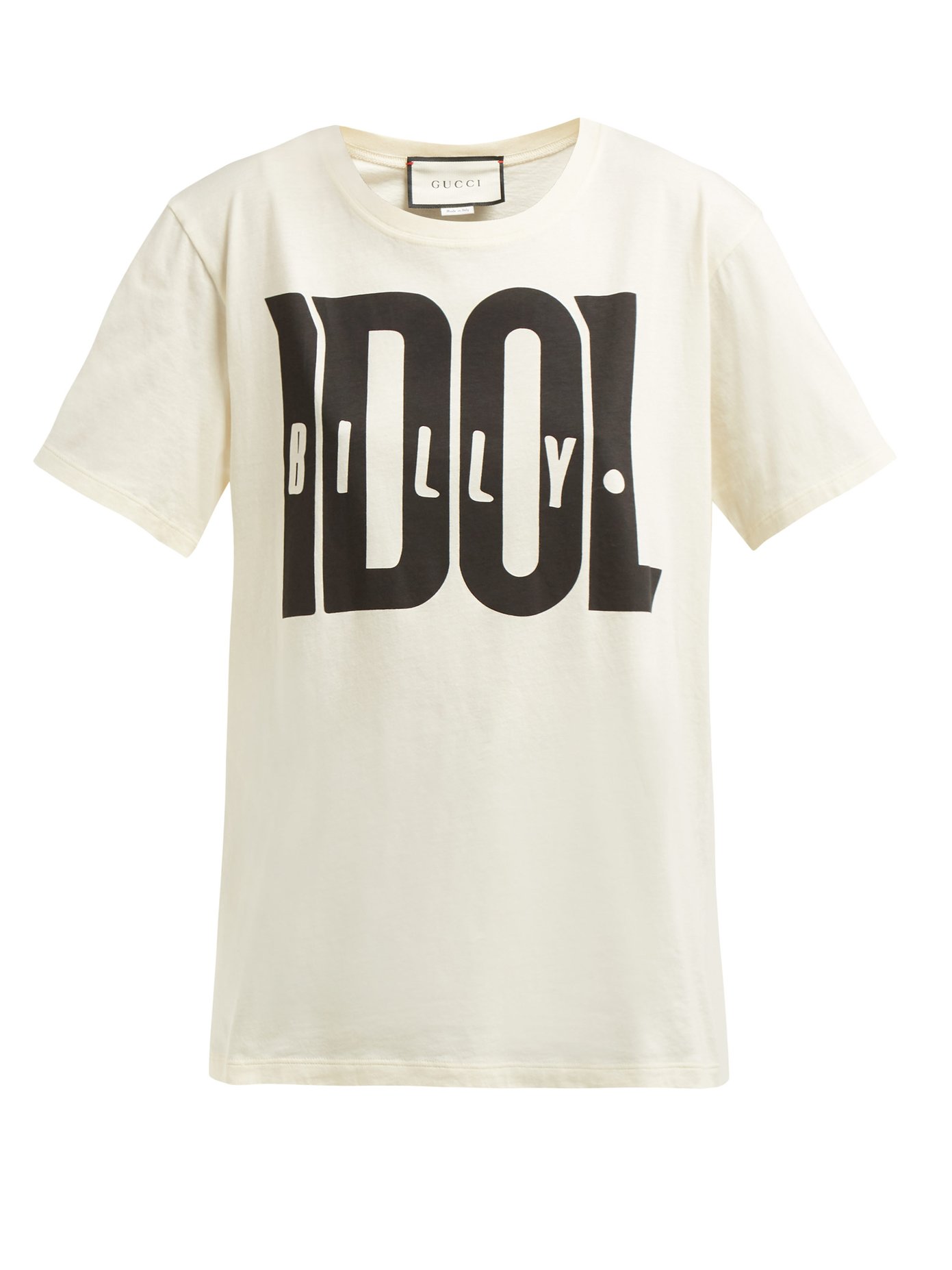 billy idol printed cotton t-shirt | gucci
